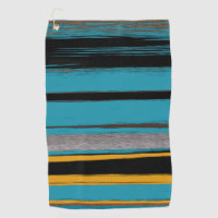 Turquoise And Black - Abstract Art Stripes