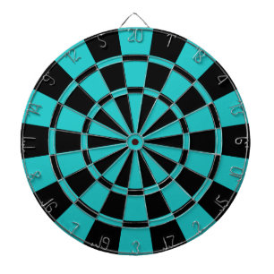 Turquoise And Black Dartboard