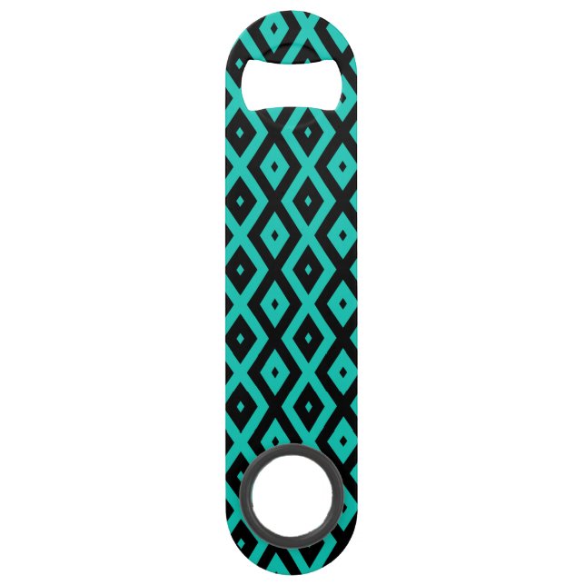 Turquoise and black diamond pattern (Front)