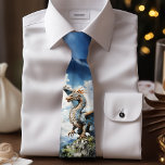 Turquoise and Blue Fantasy Dragon Groomsman Tie<br><div class="desc">Add a touch of fantasy to your attire with this turquoise and blue Celtic dragon men's neck tie. Featuring a majestic dragon illustration, this tie matches my dragon wedding invitation suite and is perfect for groomsmen or best man gifts. Ideal if you love dragons, it adds a whimsical touch to...</div>