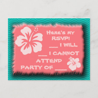 Turquoise and Coral Postcards to Customise