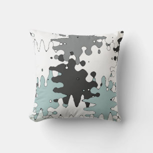 Turquoise and Coral Unique Pattern Cushion