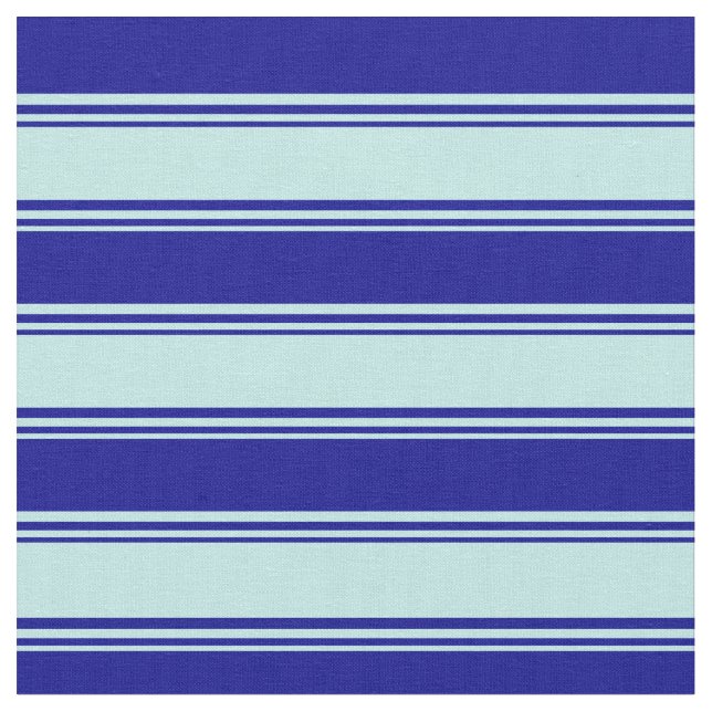 Turquoise and Dark Blue Stripes/Lines Pattern Fabric (Close Up)