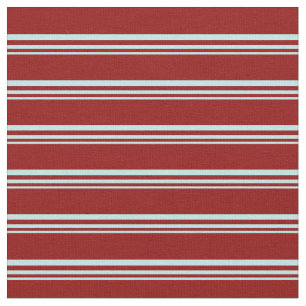 Turquoise and Dark Red Stripes/Lines Pattern Fabric