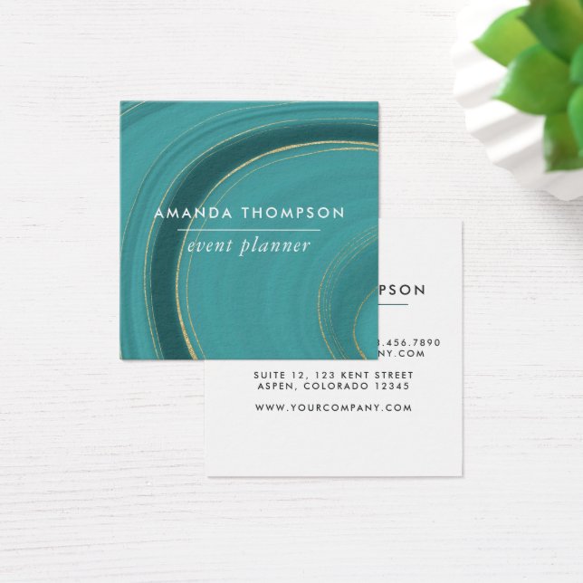 Turquoise and Gold Agate (Desk)