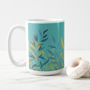 Turquoise and Gold Floral Mother's Day Coffee Mug