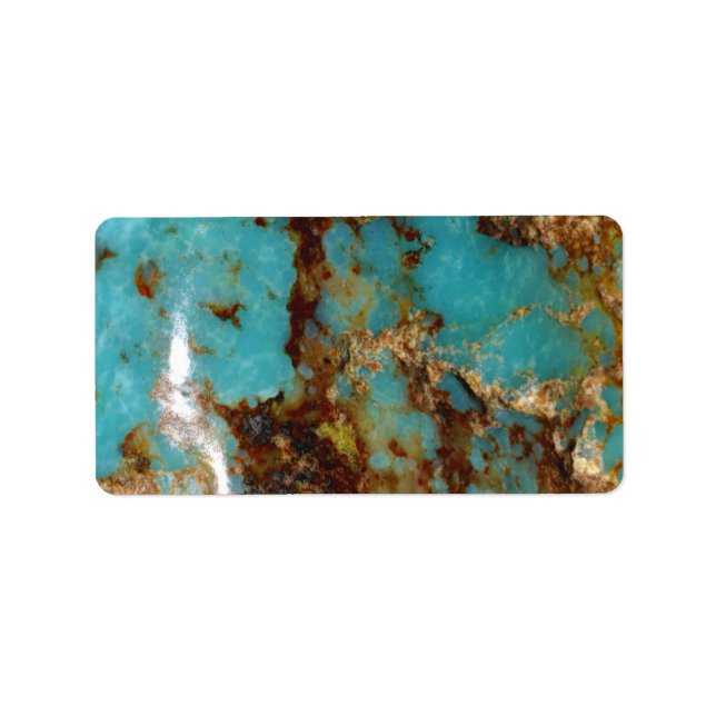 Turquoise and gold label (Front)