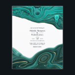 Turquoise and Gold Strata Agate Wedding Flyer<br><div class="desc">Turquoise - teal and gold-shimmering stratification agate stone wedding invitation customisable to your event specifics. Envelopes are not included. For thicker invitations with envelopes included and matching products on the same theme please see the collection below.</div>