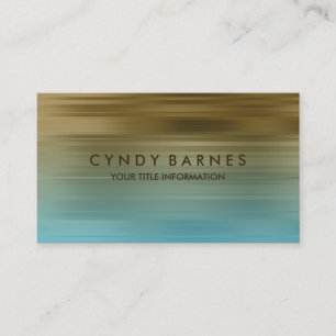 Turquoise  and Gold Stripe Business Card