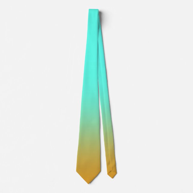 Turquoise and Gold Tie (Front)