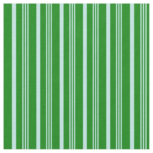 Turquoise and Green Coloured Striped/Lined Pattern Fabric (Close Up)