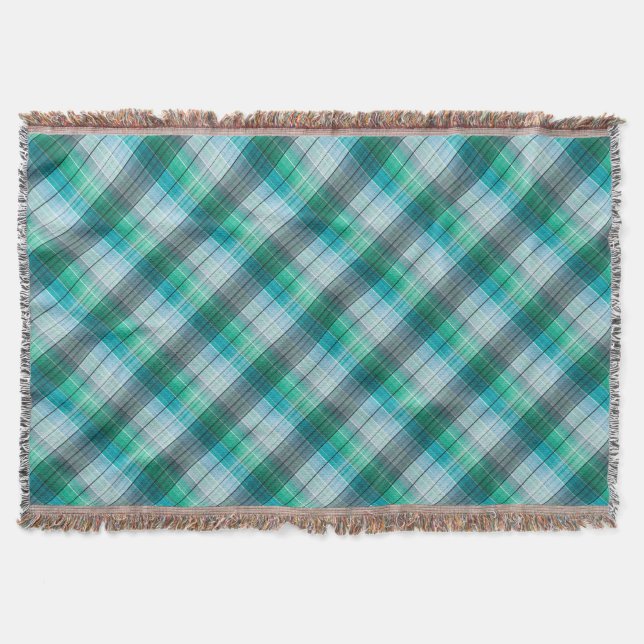 Turquoise and grey in a cage . throw blanket (Front)