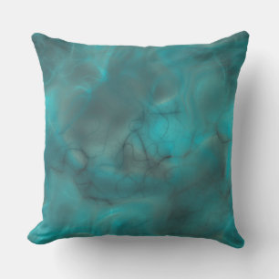 Turquoise and grey Marble abstract Cushion