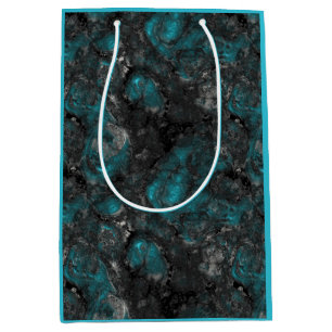 Turquoise and Grey Medium Gift Bag