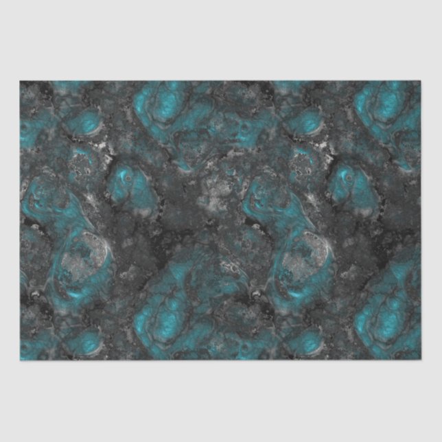 Turquoise and Grey   Tissue Paper (Front)