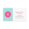 Turquoise and Hot Pink Chevron Custom Monogram