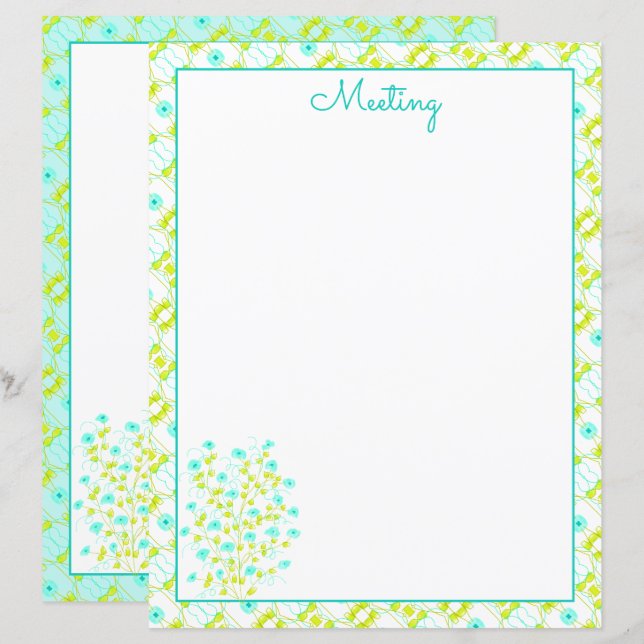 Turquoise And Lime Green (Front/Back)