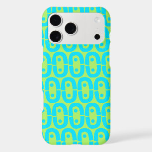 Turquoise and Lime Green Geometric Pattern