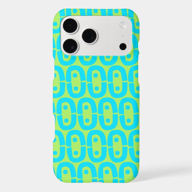 Turquoise and Lime Green Geometric Pattern (Back)
