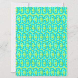Turquoise and Lime Green Geometric Pattern