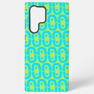 Turquoise and Lime Green Geometric Pattern Samsung Galaxy Case
