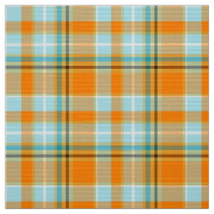 Turquoise and Orange CM Custom Fabric