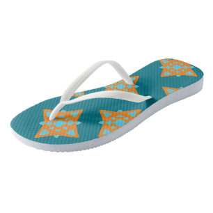 Turquoise and Orange  Thongs