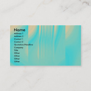 Turquoise and Pale Orange Business Card