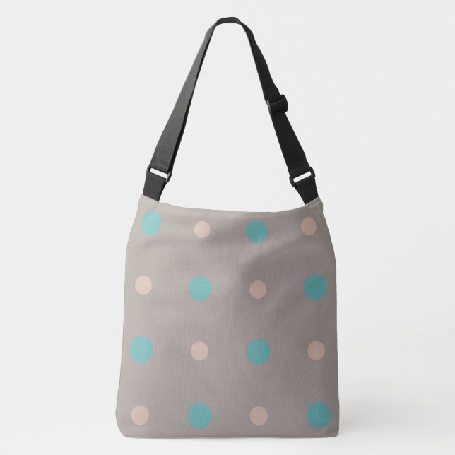 Turquoise and Peach Crossbody Bag (Front)