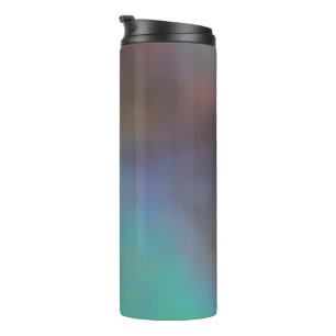 Turquoise and Purple MArbled Cloud abstract Thermal Tumbler