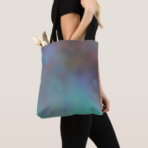 Turquoise and Purple MArbled Cloud abstract Tote Bag