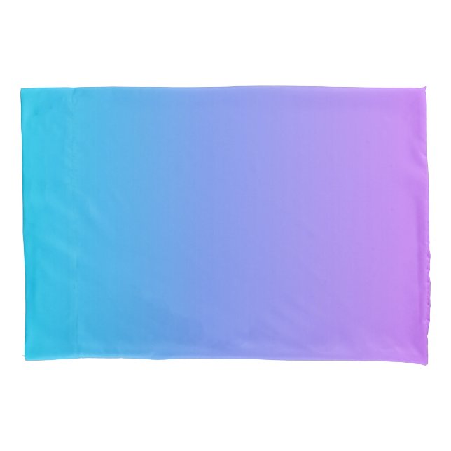 Turquoise and Purple Ombre Pillowcase (Front)