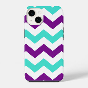 Turquoise and Purple Zigzag iPhone Case