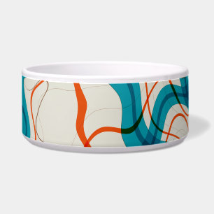 Turquoise and Red Swirls