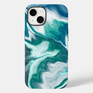 Turquoise and Teal Beachy Waves Case-Mate iPhone 14 Case