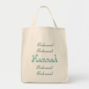 Turquoise and White Bridesmaid Wedding Bag