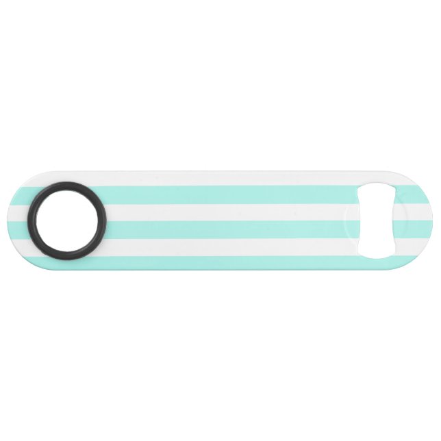 Turquoise and white candy stripes (Front (Horizontal))