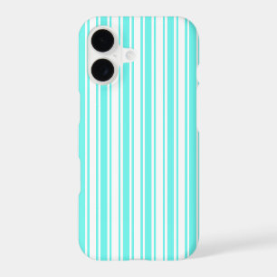 Turquoise and white candy stripes