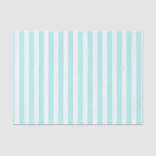 Turquoise and white candy stripes tissue paper