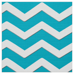 Turquoise and White Chevron Fabric or YOUR COLOR