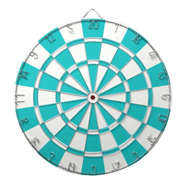 Turquoise And White Dartboard (Front)