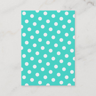 Turquoise and White Polka Dots Business Card