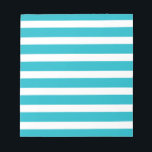 Turquoise and White Stripe Nautical Summer Notepad<br><div class="desc">Turquoise and White Stripe Nautical Summer -  CricketDiane Art and Design - Seashore Decor,  Nautical,  Ocean,  Summer Fashion,  Home Fashion,  Boat Galley Fashion,  Fun</div>