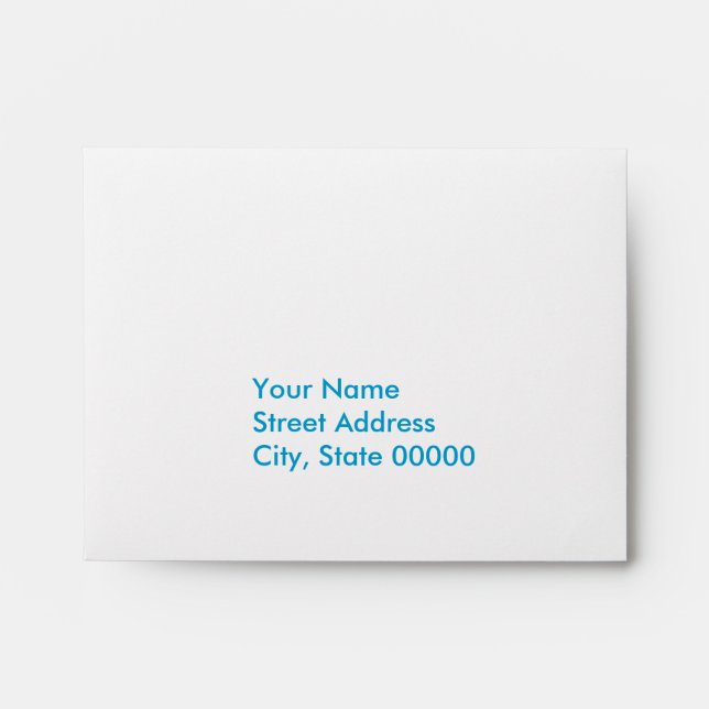 Turquoise Aqua Colourful Quilt Block Art Envelopes (Front)