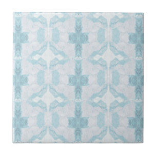 Turquoise aqua diamond geometric design ceramic tile