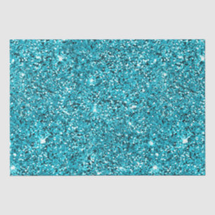 Turquoise Aqua Glitzy Sparkle Glitter Tissue Paper