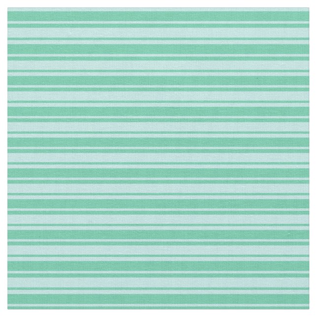 Turquoise & Aquamarine Coloured Lines Fabric (Close Up)