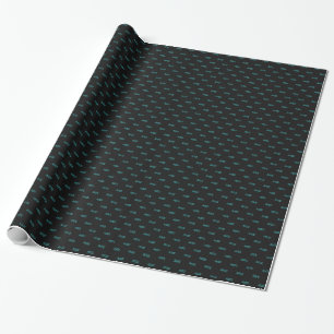Turquoise Aquarius Symbol Wrapping Paper