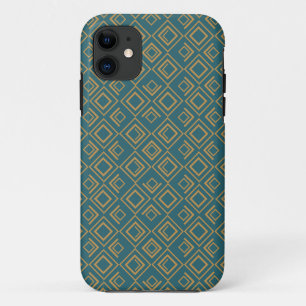 Turquoise Art Deco iPhone 11 Case