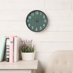 Turquoise Art Deco Clock